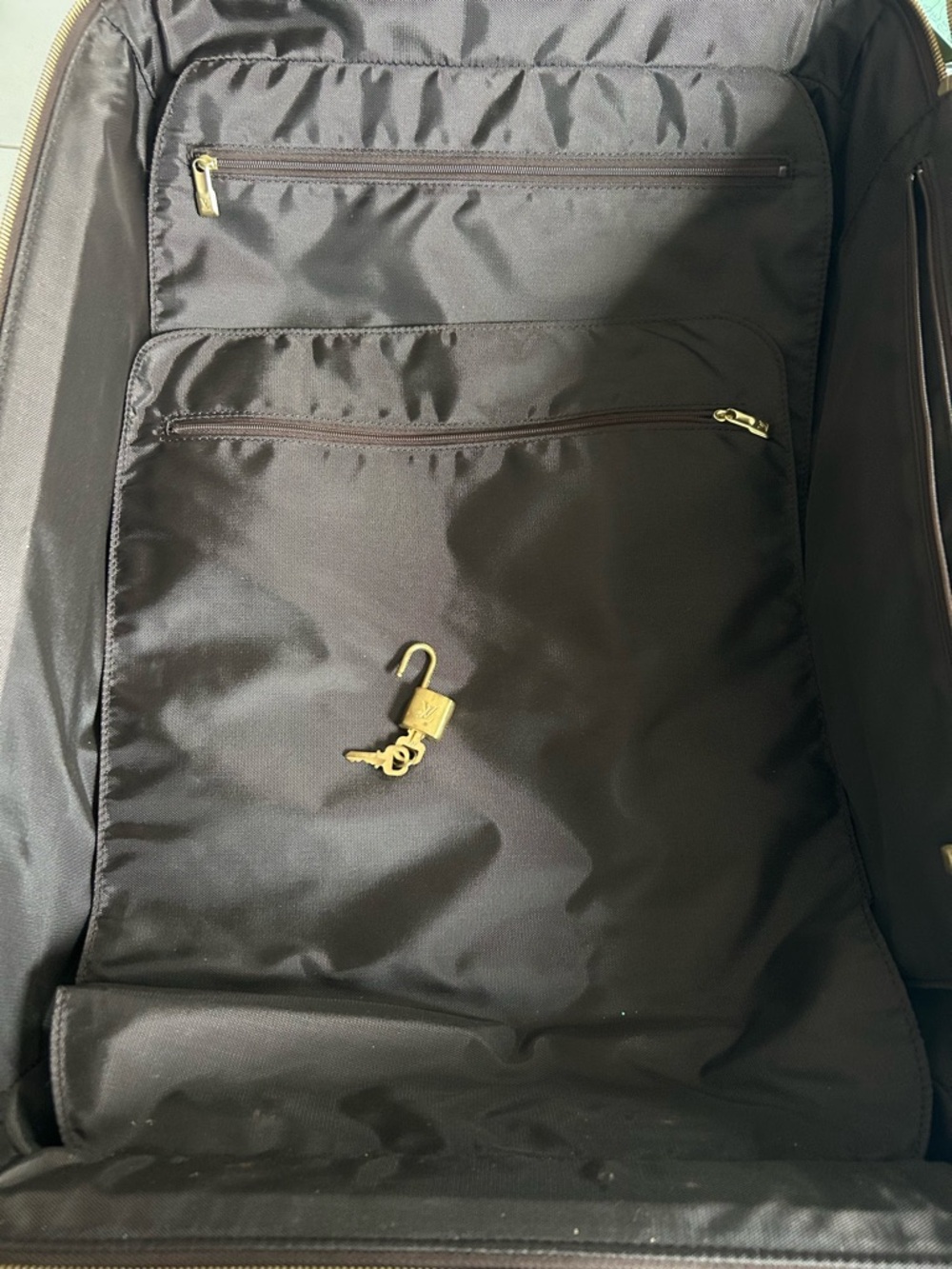 Louis Vuitton Black Travel Organizer Bag with Gold Hardware